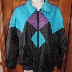 Vintage Colorful Marina Bay Zip Up Windbreaker PM